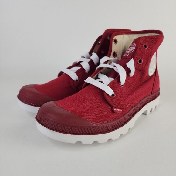 Palladium Blanc Hi Vapor Rio Red Hiking Canva - Picture 8 of 12